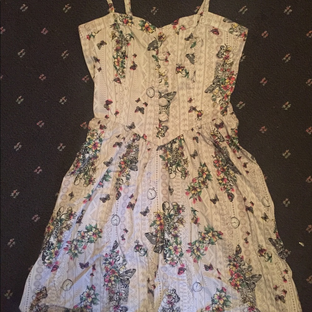 Hell bunny skeleton clock dress